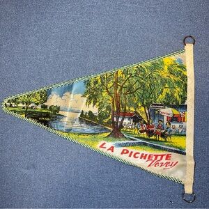 Vintage souvenir pennant from La Pichette, Vevey
